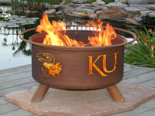 University of Kansas Jayhawks Fire Pit Grill