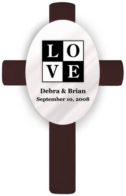 Personalized Classic LOVE Wedding Anniversary Cross