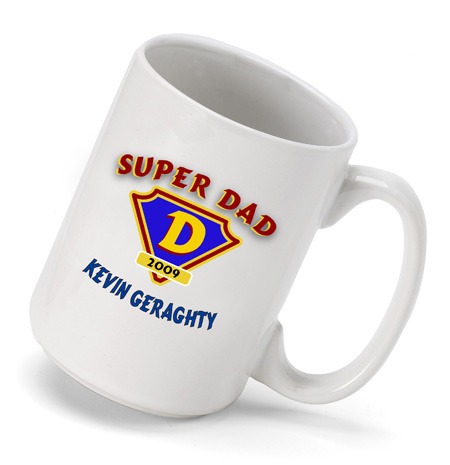 Personalized Super Dad Coffee Mug