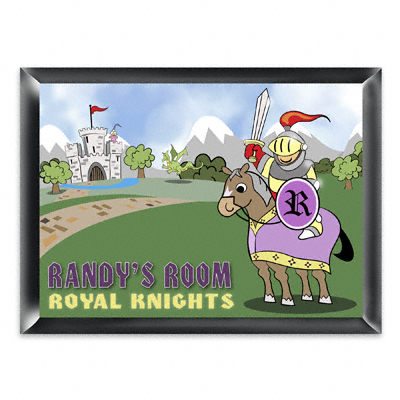 Personalized Royal Knight Room Door Sign
