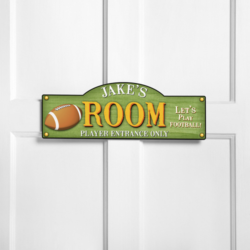 Personalized Touch Down Football Room Door Sign