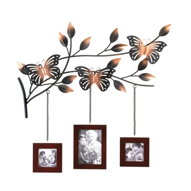 Butterflies on Branches Triple Picture Frames Decor