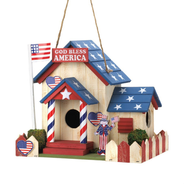 God Bless America Bird House