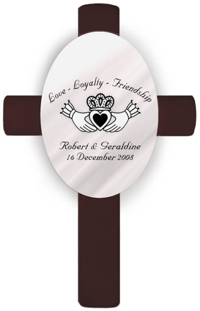 Personalized Claddagh Wedding Anniversary Cross