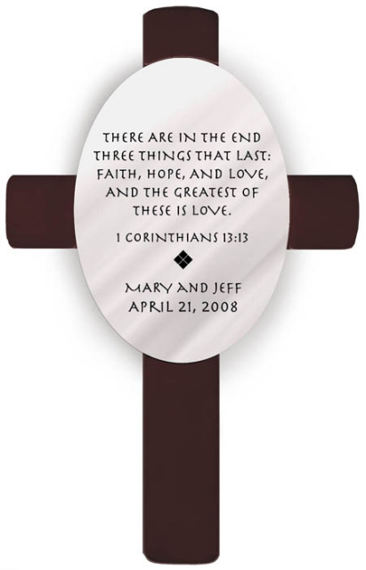 Personalized 1st Corinthians Wedding Anniversary Cross