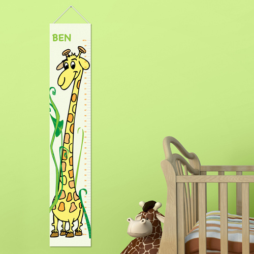 Personalized Boy Giraffe Height Growth Chart