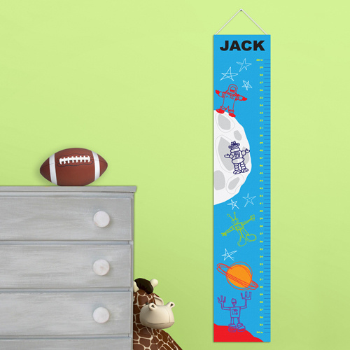 Personalized Space Astronaut Height Growth Chart