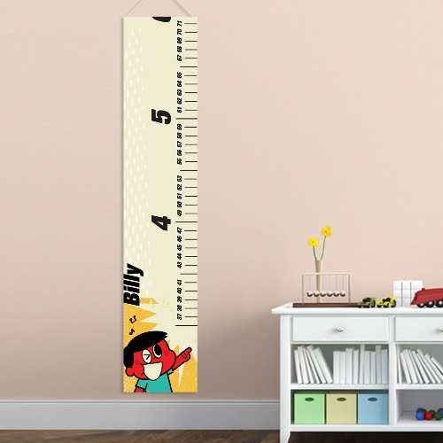 Personalized Retro Boy Height Growth Chart