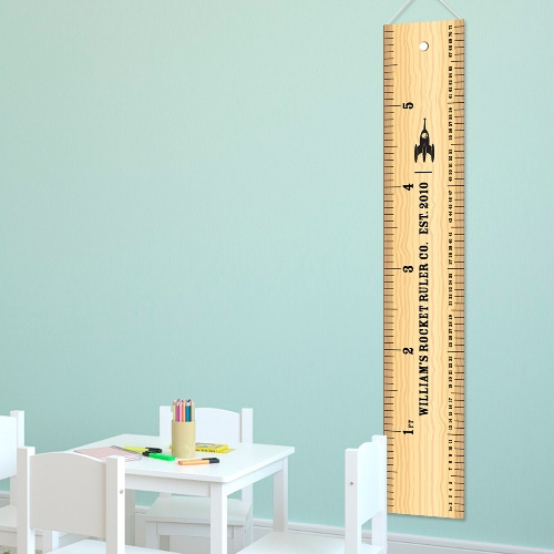 Personalized Rocket School Ruler Height Growth Chart