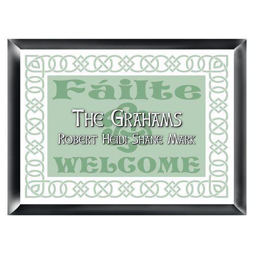 Personalized Irish Linen Look Family Sign