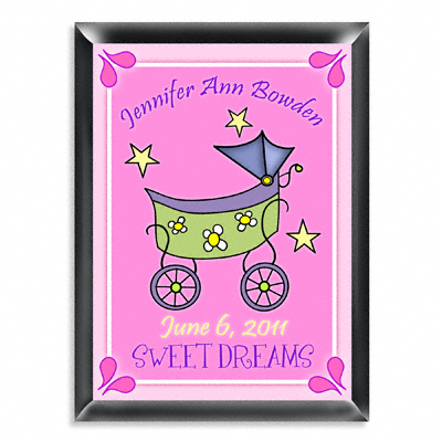 Personalized Girl Baby Buggy Room Door Sign