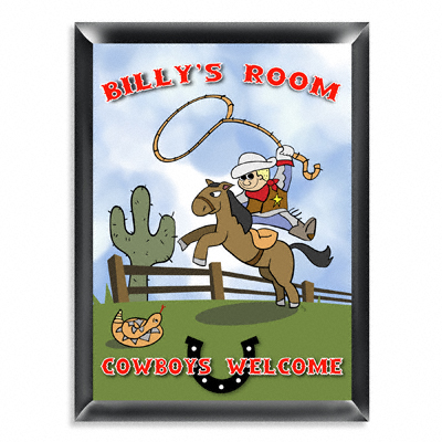 Personalized Cowboy Room Door Sign