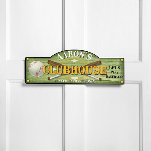 Personalized Boys Baseball Room Door Sign