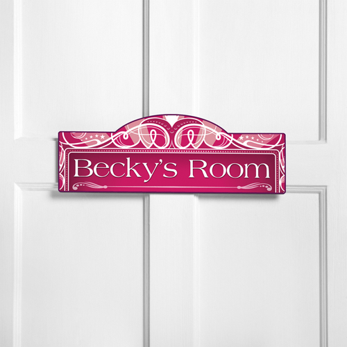 Personalized Glitz and Glamour Girls Room Door Sign