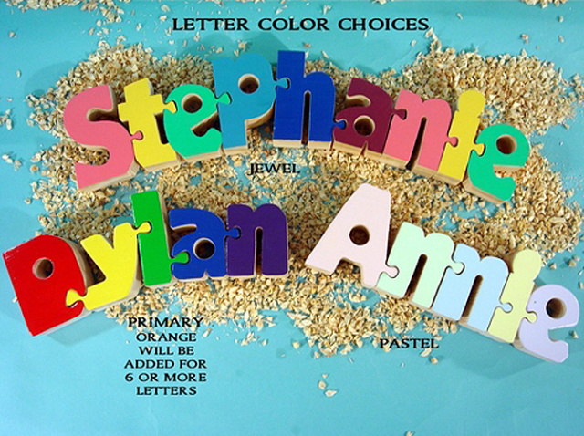 Classic Wooden Single Name Puzzle Board