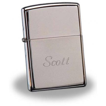 Personalized Zippo High Polished Chrome Lighter
