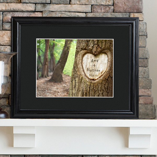 Personalized Tree of Love Print Wood Frame