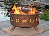 Bucking Bronco Horseshoes Outdoor Fire Pit Grill