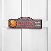 Personalized Basketball Hoops Room Door Sign