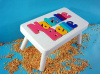 Classic White Wooden Two Name Puzzle Step Stool