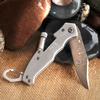 Personalized Klondike Lock Back Pocket Knife Flashlight