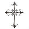 Wrought Iron Fleur De Lis Wall Cross