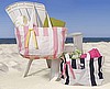 Personalized Candy Striped Beach Tote Bag